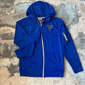 NHL Blue Full-Zip Hoodie with Logo